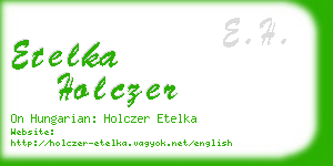 etelka holczer business card